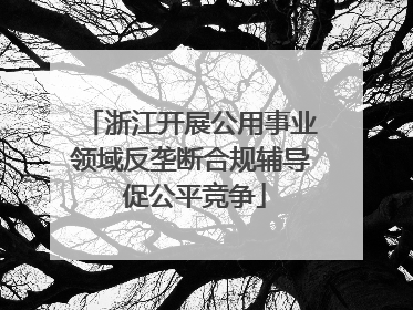 浙江开展公用事业领域反垄断合规辅导 促公平竞争