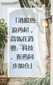 港股热浪再起，高瓴在消费、科技、医药同步加仓
