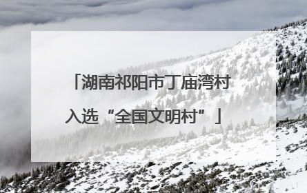 湖南祁阳市丁庙湾村入选“全国文明村”
