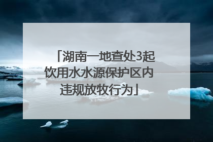 湖南一地查处3起饮用水水源保护区内违规放牧行为