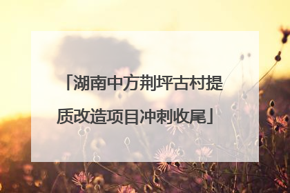 湖南中方荆坪古村提质改造项目冲刺收尾