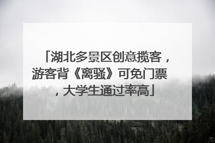 湖北多景区创意揽客，游客背《离骚》可免门票，大学生通过率高