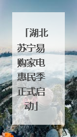湖北苏宁易购家电惠民季正式启动