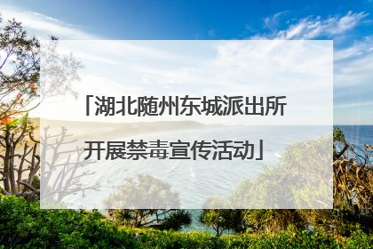 湖北随州东城派出所开展禁毒宣传活动
