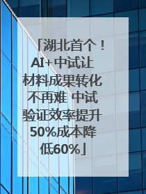 湖北首个！AI+中试让材料成果转化不再难 中试验证效率提升50%成本降低60%