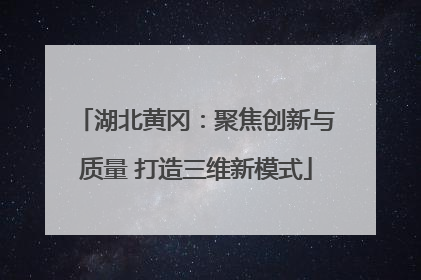 湖北黄冈：聚焦创新与质量 打造三维新模式