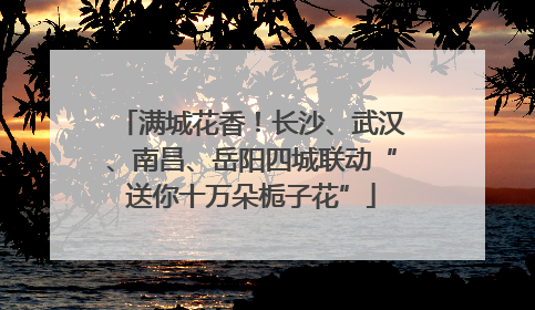 满城花香！长沙、武汉、南昌、岳阳四城联动“送你十万朵栀子花”