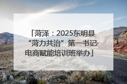 菏泽：2025东明县“菏力共治”第一书记·电商赋能培训班举办