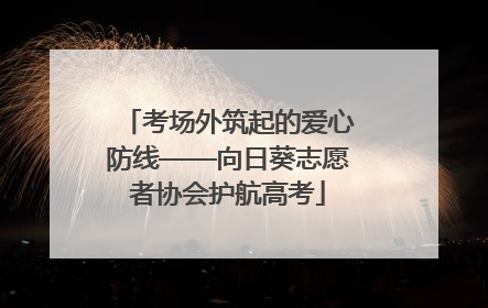 考场外筑起的爱心防线——向日葵志愿者协会护航高考