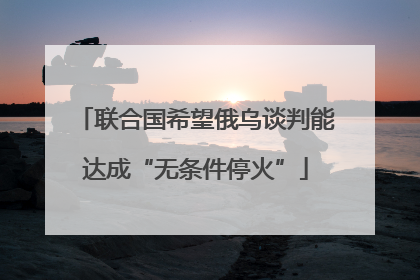 联合国希望俄乌谈判能达成“无条件停火”
