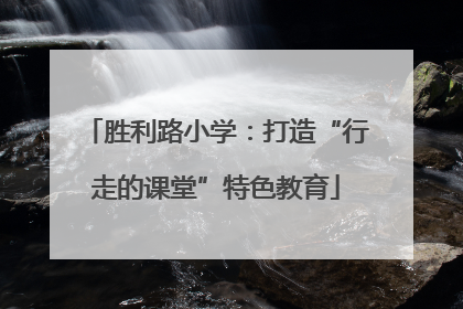 胜利路小学：打造“行走的课堂”特色教育
