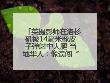 英摄影师在洛杉矶被14毫米橡皮子弹射中大腿 当地华人：像误闯“末日生存”游戏