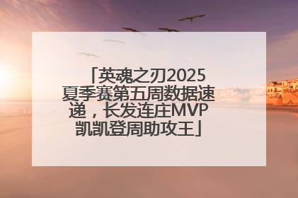 英魂之刃2025夏季赛第五周数据速递，长发连庄MVP凯凯登周助攻王