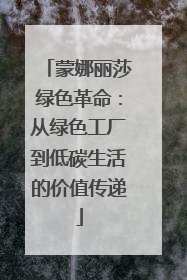 蒙娜丽莎绿色革命：从绿色工厂到低碳生活的价值传递
