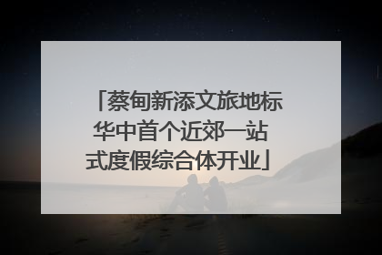 蔡甸新添文旅地标 华中首个近郊一站式度假综合体开业