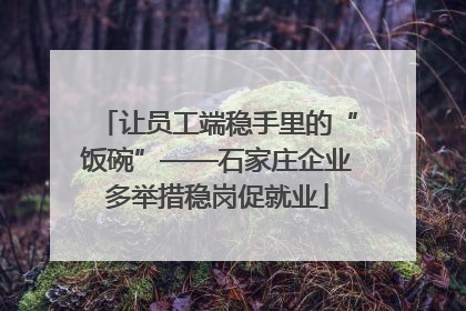 让员工端稳手里的“饭碗”——石家庄企业多举措稳岗促就业