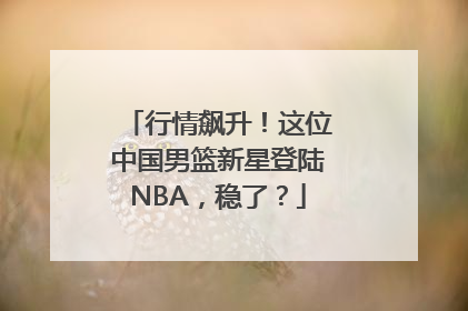 行情飙升！这位中国男篮新星登陆NBA，稳了？