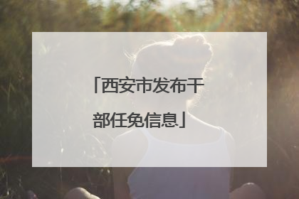 西安市发布干部任免信息