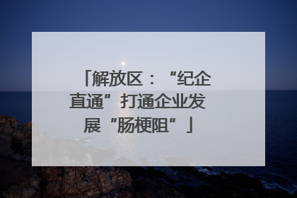 解放区：“纪企直通”打通企业发展“肠梗阻”