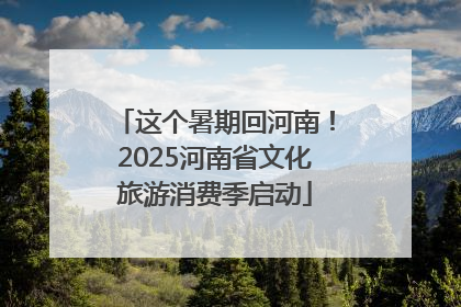 这个暑期回河南！2025河南省文化旅游消费季启动