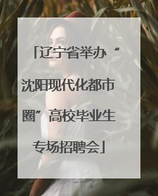 辽宁省举办“沈阳现代化都市圈”高校毕业生专场招聘会