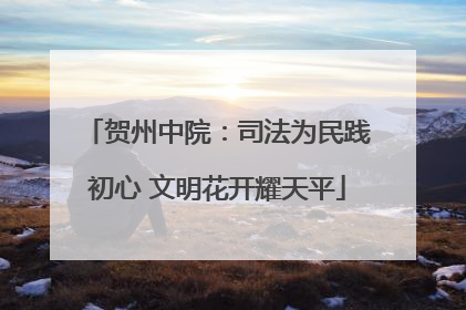 贺州中院：司法为民践初心 文明花开耀天平