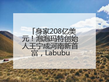 身家208亿美元！泡泡玛特创始人王宁成河南新首富，Labubu热销推涨股价