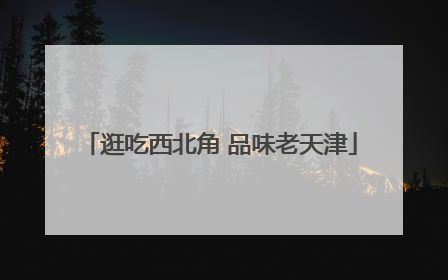 逛吃西北角 品味老天津