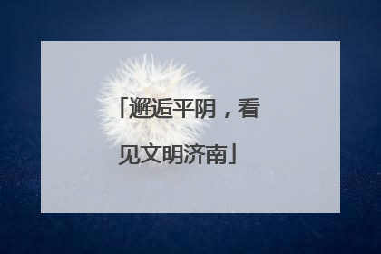 邂逅平阴，看见文明济南