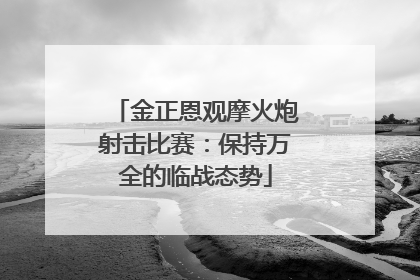 金正恩观摩火炮射击比赛：保持万全的临战态势