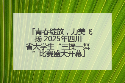 青春绽放，力美飞扬 2025年四川省大学生“三操一舞”比赛盛大开幕