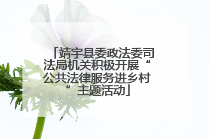 靖宇县委政法委司法局机关积极开展“公共法律服务进乡村”主题活动