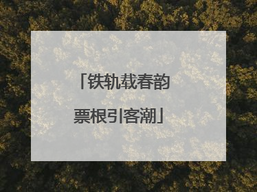 铁轨载春韵 票根引客潮