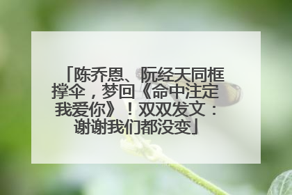 陈乔恩、阮经天同框撑伞，梦回《命中注定我爱你》！双双发文：谢谢我们都没变