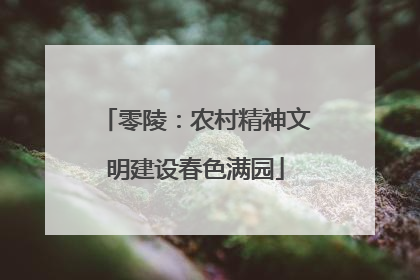 零陵：农村精神文明建设春色满园