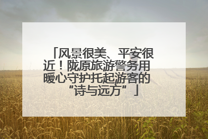 风景很美、平安很近！陇原旅游警务用暖心守护托起游客的“诗与远方”