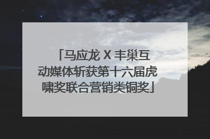 马应龙 X 丰巢互动媒体斩获第十六届虎啸奖联合营销类铜奖