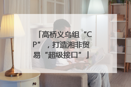 高桥义乌组“CP”，打造湘非贸易“超级接口”