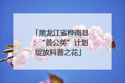 黑龙江省桦南县：“普公英”计划绽放科普之花