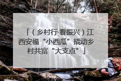 （乡村行·看振兴）江西安福“小西瓜”撬动乡村共富“大支点”