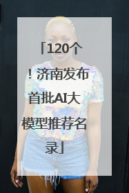 120个！济南发布首批AI大模型推荐名录