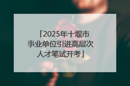 2025年十堰市事业单位引进高层次人才笔试开考