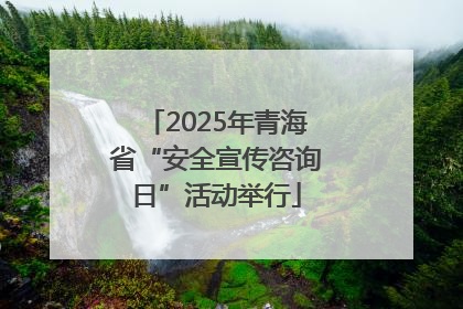 2025年青海省“安全宣传咨询日”活动举行