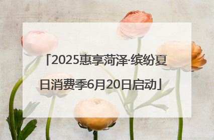 2025惠享菏泽·缤纷夏日消费季6月20日启动