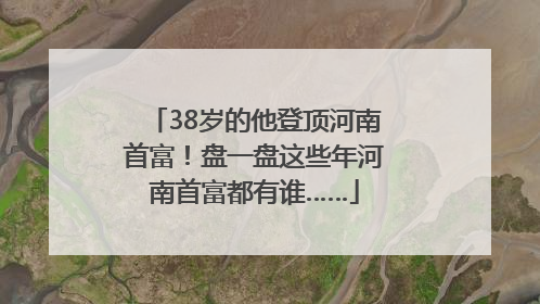 38岁的他登顶河南首富！盘一盘这些年河南首富都有谁……