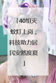 40组灭蚊灯上岗，科技助力居民安然度夏