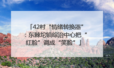 42村“情绪转换器”：东棘坨镇综治中心把“红脸”调成“笑脸”