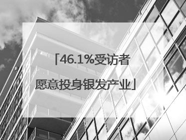 46.1%受访者愿意投身银发产业