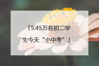 5.45万名初二学生今天“小中考”