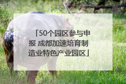 50个园区参与申报 成都加速培育制造业特色产业园区